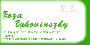 roza bukovinszky business card